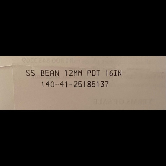 Tiffany & Co. Bean necklace. 16”. - Picture 4 of 4